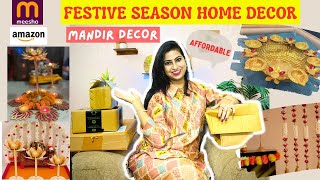 Meesho Amazon Festive Decor Haul  Ganesh Chaturthi  Mandir Decor Ideas homedecor meesho amazon [upl. by Eoj334]