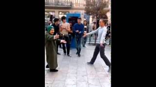 Old Woman Dance in Street  მოხუცი ქალის ცეკვა ქუჩაში ახალგაზრდებთან [upl. by Demetra]