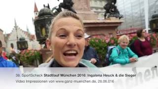 38 SportScheck Stadtlauf München 2016 Ingalena Heuck amp die Sieger [upl. by Derk784]