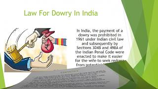 PPT ON DOWRY IN INDIA  KNOWLEDGE SPACE [upl. by Neau]