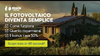 Il Fotovoltaico diventa semplice [upl. by Teerpnam]