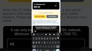 ttcoin network withdrawal tcnetwork [upl. by Ahsilak]