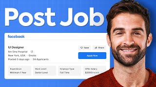 How to Post a Job in Facebook 2024  For Beginner [upl. by Jilleen]