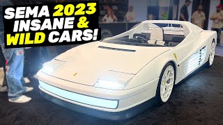 2023 SEMA SHOW COVERAGE  DAY 1  The Best And Weirdest Cars amp Trucks [upl. by Demahom]