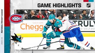 Canadiens  Sharks 228  NHL Highlights 2023 [upl. by Staley]