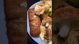 British Favourites Friday Food Fish amp Chip fish chips broccoli cauliflowerrecipes friedegg uk [upl. by Agace]