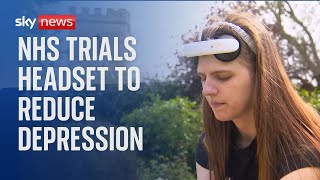 Electric headset for treating depression trialled by NHS [upl. by Jaime]