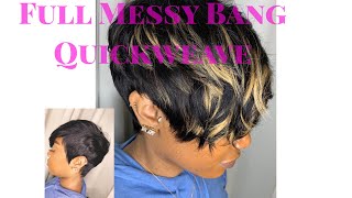 Full Messy Bang Quickweave  Mobile AL [upl. by Hughie257]