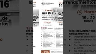 Promoción Curso NIIF 15 amp NIIF 16 [upl. by Taylor855]