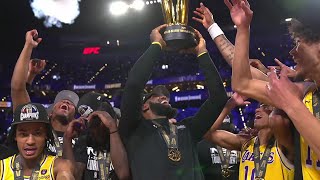 Lakers InSeason Tournament Trophy amp LeBron James MVP Presentation 🏆 [upl. by Farly395]