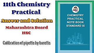 Activity No3  Calibration of pipette by burette  11th Chemistry Practical [upl. by Nesilla604]