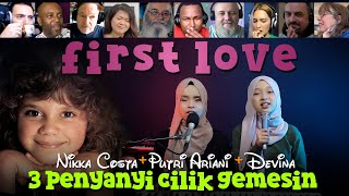 Nikka Costa ft Putri ariani amp Devina First Love Reaction Compilation Bibisi [upl. by Psyche336]