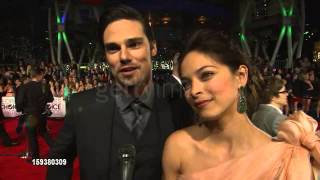 Kristin Kreuk with Jay Ryan at Peoples Choice Awards 2013 [upl. by Vinn]