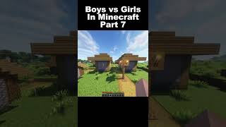 Boys vs Girls Gameplay In Minecraft Part 7 minecraft minecraftjokeshindi funny [upl. by Garner]