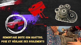 Remontage et réglage boite 02M S3 8L [upl. by Ahsercal689]