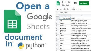 Python Import  Read in Google Spreadsheet Using Pandas Open a Google sheets document in python [upl. by Fredericka]