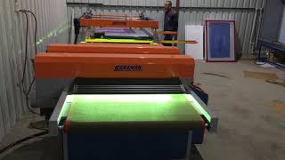 Lak Serigrafi Baskı UV Kurutma  Lac Screen Printing UV Drying [upl. by Acyssej]