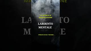 TECNICA DI MANIPOLAZIONE LABIRINTO MENTALE manipolazionementale abilitàsociali [upl. by Nosidam]