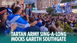 Tartan Army hilariously mock Gareth Southgate in massive singalong in Stuttgart [upl. by Avalsorim]