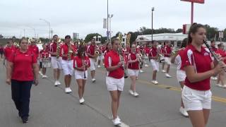 Millard South High School marching band at the Millard Days Parade 2 [upl. by Imoian]