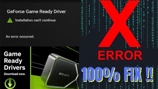 NVIDIA GEFORCE DRIVER INSTALLATION ERROR FIX [upl. by Rosario]