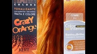 RUIVO Com tonalizante Crazy Orange Keraton  Cobre C Kamura  Creme [upl. by Yntirb]