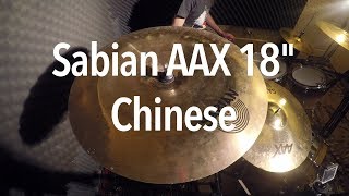 review  Sabian AAX 18quot Chinese [upl. by Adnaluoy280]