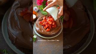 BeSt ChoColATe cake ASMR shorts asmr foodieasmr chocolate food icecream strawberry fruit [upl. by Carmon]