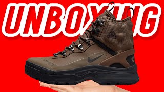 Nike ACG Air Zoom Gaiadome GoreTex Brown UNBOXING [upl. by Jean-Claude709]