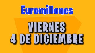 Resultado del Sorteo Euromillones del Viernes 4 de Diciembre de 2020 [upl. by Stier]