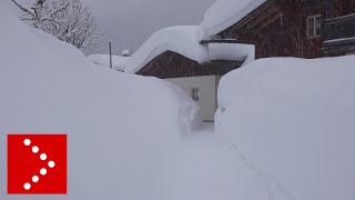 Casere sommersa nella neve oltre 2 metri in Alta Valle Aurina [upl. by Atinnod292]