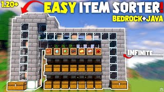 EASIEST Item Sorter Minecraft BedrockJava 120 [upl. by Anel]