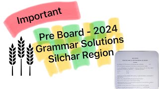 Pre Board 202425 class 10  Silchar Region  Kvs cbse English grammar  One day strategy  Gagan [upl. by Aliahkim952]