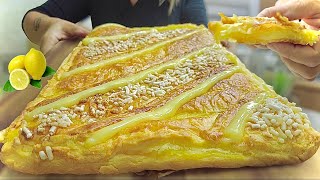 TORTA DI SFOGLIA CREMOSA al LIMONE 🍋 facilissima e velocissima [upl. by Atnahc]