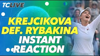 Barbora Krejcikova Reaches First Wimbledon Final With Win Over Elena Rybakina  Tennis Channel Live [upl. by Anadal258]