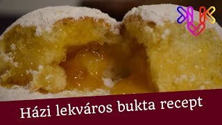 Házi bukta recept  Lekváros bukta és mogyorókrémesbanános bukta készítése otthon [upl. by Swart943]