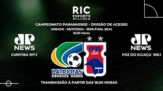 PATRIOTAS 0x0 PARANÁ CLUBE  Campeonato Paranaense 2024  JOVEM PAN NEWS [upl. by Merrel]