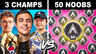 3 Pros vs 50 Silvers in Apex Legends Impossible Challenge [upl. by Atiugram]