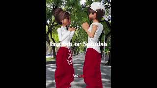 English or Spanisch 😊 zepeto [upl. by Annahsar]