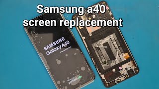 Samsung a40 a405 screen replacement and disassembly step by step guide [upl. by Murdoch]