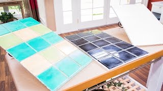 Home amp Family  Painting Shower Tile for an Inexpensive Bathroom Renovation [upl. by Jarrett649]