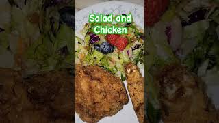 Delicious Chicken And Salad  A Perfect Combination shorts vegetablesalad [upl. by Adnohsed892]