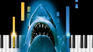 Jaws Theme  EASY Piano Tutorial [upl. by Jordana986]