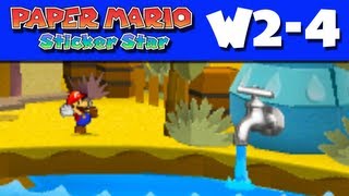 Paper Mario Sticker Star  Gameplay Walkthrough World 24  Damp Oasis Nintendo 3DS [upl. by Ardeed314]