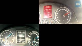 VW Scirocco R vs Scirocco 20 TSI 0200 kmh Acceleration [upl. by Wexler514]