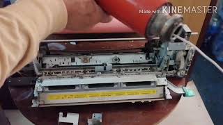 FUSING ROLLER REPLACEMENT BIZHUB C1070 PART  2 REMOVING THE FUSING ROLLER LOWER [upl. by Stclair]