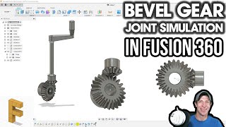 Simulating BEVEL GEAR MOVEMENT in Autodesk Fusion 360 with Joints [upl. by Aruon274]