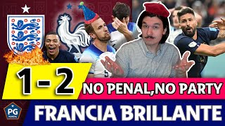 INGLATERRA 1 FRANCIA 2🔥QATAR 2022 4TOS DE FINAL🔥¿BICAMPEONATO  INGLATERRA VE UN PENAL Y LLORA [upl. by Anaid]