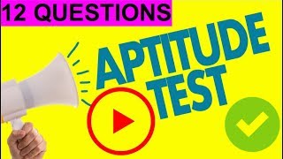 12 x IQ amp Aptitude Test Questions PASS YOUR TEST [upl. by Ottinger]