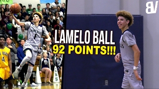 The Full Game LaMelo Ball Scored 92 Chino Hills DESTROYS Los Osos AGAIN FULL HIGHLIGHTS [upl. by Aihsaei]